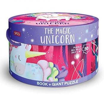 Sassi Unicorn Giant Puzzle & Book