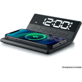 Muse M-168WI Black / Reloj Despertador + Cargador de Inducción