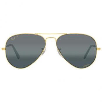 Ray-Ban RB3025 Aviator Large Metal Polarized 9196G6 Men's Sunglasses Gold Size 62