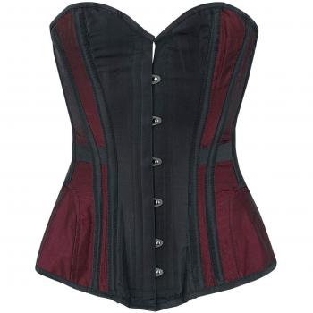 Burleska Morgana Overbust Corsé Negro/Rojo M