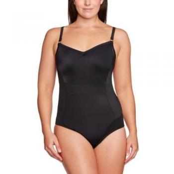 Panache - Traje de baño de una pieza copa completa para mujer, color negro