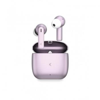 Auriculares Inalámbricos KSIX Meteor con Estuche Metálico y Control Táctil en Color Rosa