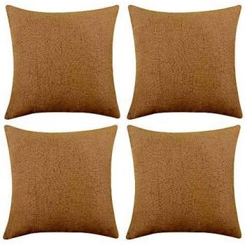 Deconovo Funda para cojin Protectora 4 Piezas 40x40cm Amarillo