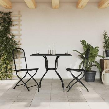 Set de almuerzo de jardín 3 piezas de malla metálica Antracita