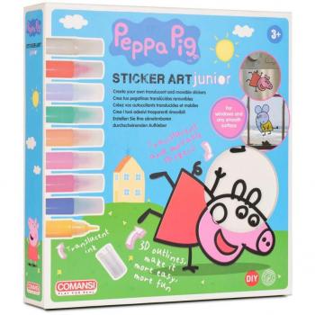 Peppa Pig Sticker Art Junior - Crea tus pegatinas translúcidas removibles y pégalos donde quieras