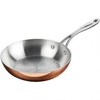 Sartén de Cobre Triple Pared Vogue 20 cm - Compatible con Todos los Fuegos - Mango Fijo