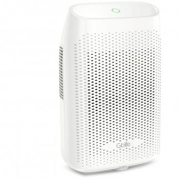 GBlife Deshumidificador de Aire Eléctrico, 2L Deshumidificador Ultra Silencioso, Auto Apagado Anti Derrame, Deshumidificador Portátil contra Humedad Moho Bacteria