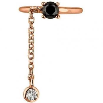 Ear cuff Lucie de plata bañado en oro rosa