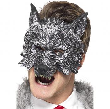 Smiffy'S 20348 Máscara Deluxe De Lobo Malo, Gris , color/modelo surtido