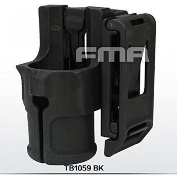Worldshopping4U V85 polímero Multiángulo 1.25 linterna Holster Soporte Clip de cinturón Negro negro