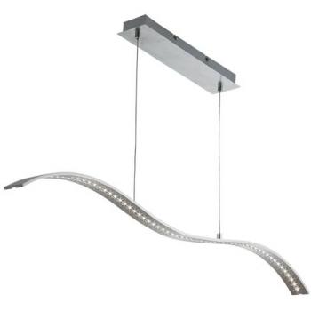 Lámpara de Techo LED Integrada de Acero Inoxidable Satinado Plata 60 Bombillas 120cm