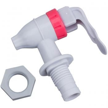 SODIAL(R) Grifo de Plastico para Dispensador de Agua Tipo de Empuje - Blanco Rojo