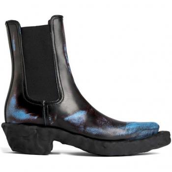 CAMPERLAB Venga Ankle Boots for Men in White/Pink/Blue Smooth Leather - Size 44 (US 10.5)
