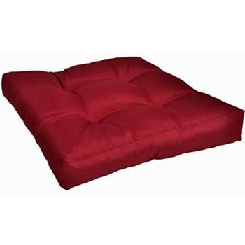 vidaXL Cojín de Asiento de Silla Acolchado 60x40 cm Poliéster Rojo Almohadilla