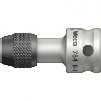 Wera 784B/1 3/8 Square Drive to 1/4 Hex Screwdriver Bit Holder with Quick-Release Chuck