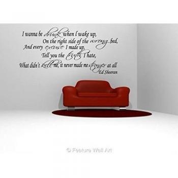 Drunk de Ed Sheeran, I Wanna Be... vinilo de pared Arte, pegatinas, Pink