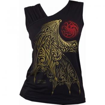 Game of Thrones House of the Dragon Women's Wing Logo Top - Black - S to XXL