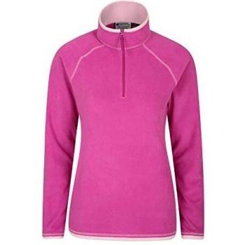 Mountain Warehouse Jersey de microfelpa Montana para Mujer - Media Cremallera - Transpirable y de rápido Secado - Cómodo y cálido - para Viajar, Invierno Fuxia 36