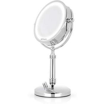 Orbegozo ES 5130 – Espejo cosmético con luz LED, doble cara, cara con vista de aumento, base antideslizante, 5 W