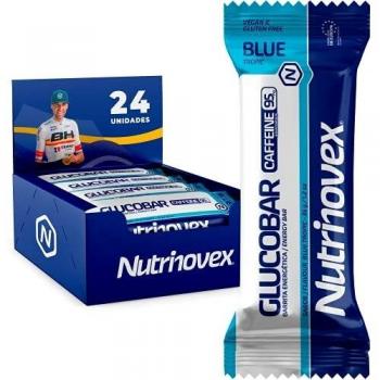 Nutrinovex Barritas Energéticas Glucobar de Cafeína con alto aporte energético y textura de gominolas a base de pulpa de fruta, vitaminas y minerales ideales para ciclismo