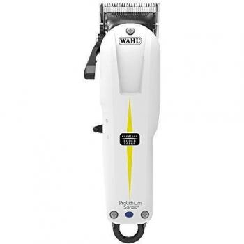 Wahl Prolithium Series - Maquina cortapelos, cuchillas cromadas, diseño sin cable, batería, blanco