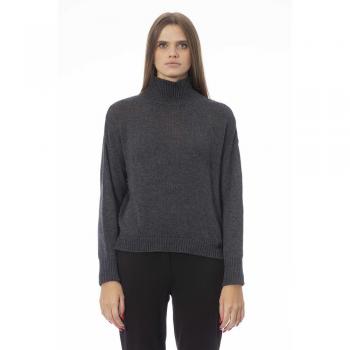 Baldinini Trend Gray Viscose Sweater - M