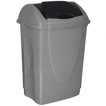Mondex Roll Top PLS8072-29 – Papelera de plástico con tapa basculante