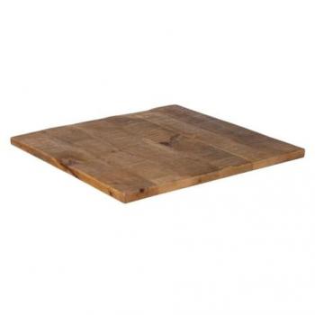 Tablero de Mesa Cuadrado Beige de Madera de Mango 70 x 70 x 3 cm