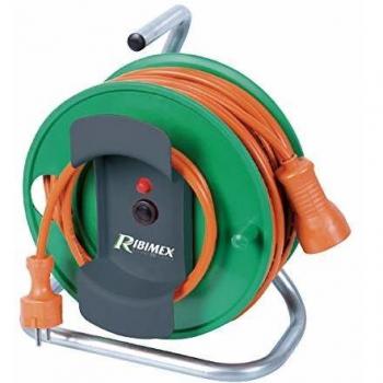 Enrollable eléctrico para jardín 25m/3x1,5 - 3500W - Cuerpo de plástico naranja