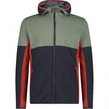 CMP Men's Lightweight Stretch Fleece Hoodie Jacket in Gray