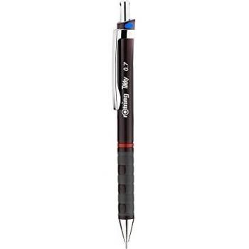 Rotring - Juego de 3 portemines Grip Tikky 0,7 mm rojo vino
