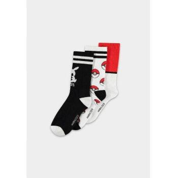 Pack 3 Calcetines Deportivos Pokémon con Diseños de Pikachu y Pokéball