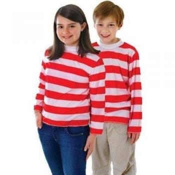 Bristol Novelty CC966X Disfraz de rayas rojas y blancas para niños