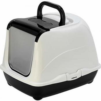 Caja de Arena para Gatos Loki Negra M 38x50x37 cm