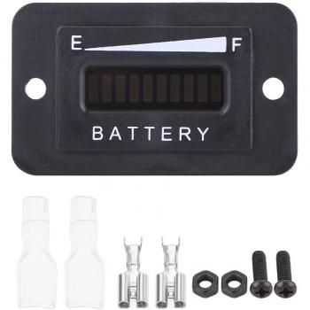 Qiilu 12V / 24V / 36V / 48V Indicador de carga batería de LED Digital Indicador medidor para Golf Cart[48V]