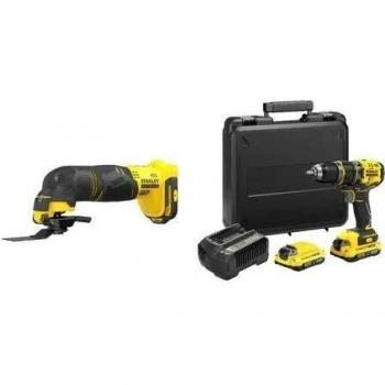 STANLEY CPROF630 Kit: Taladro Percutor BRUSHLESS + Multi-Herramienta Oscilante V20