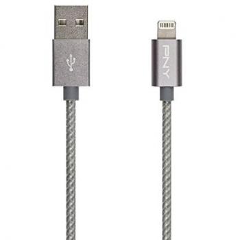 PNY C-UA-LN-E01-04 - Cable Lightning iPhone/iPad/iPod 1,20 m Gris