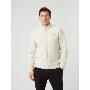Borg Full Zip Fleece Jacket - White, XL