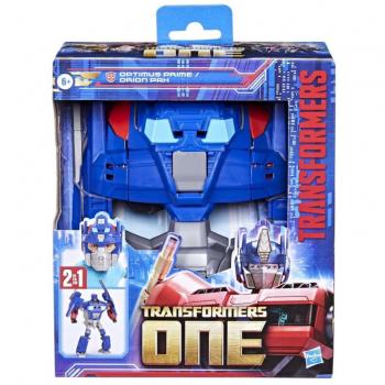 Transformers One 2 en 1 Máscara y Figura de Acción Optimus Prime Orion Pax - Juguete para niños a partir de 6 años, incluye máscara y figura transformable