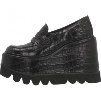 Mocasines de Mujer Yellow Croco Negro
