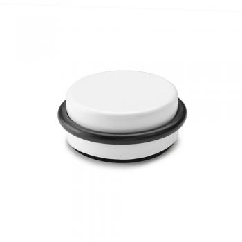 Tope de Puerta Inofix 2098 Adhesivo Redondo Extra Fuerte Blanco Plástico-Metal Decorado Ø4,6x1,8cm