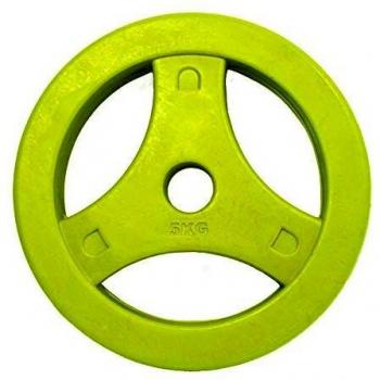 Tunturi Weight Plates Disco Pesa, Unisex Adulto, Amarillo, 5 kg