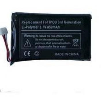 batería acumulador para Apple iPod III, Li-Po, Accu