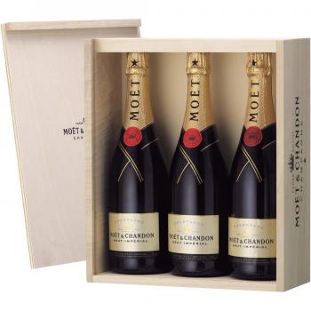 Caja de Madera 3 Botellas Moët & Chandon Brut Impérial