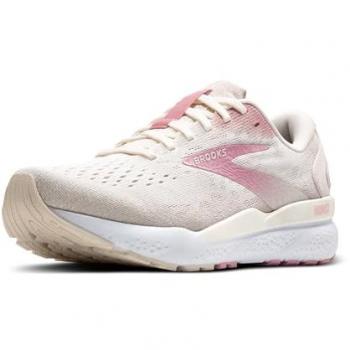 Brooks Ghost 16 Women's Running Shoes - Beige/Cream/Pink, Size 40