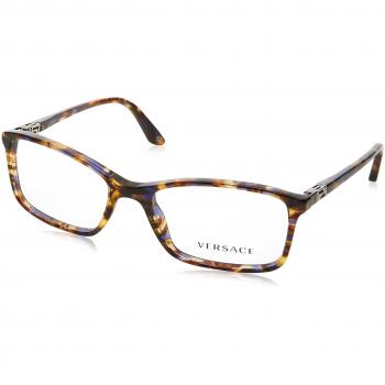 Versace 0Ve3163, Monturas de Gafas para Hombre, Striped Brown/Honey / Blue, 52