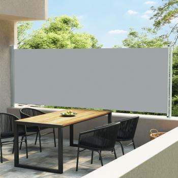 Toldo lateral retráctil de jardín 160x600 cm gris