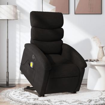 Sillón de masaje eléctrico reclinable elevable en tela disponible en gris claro, gris oscuro y negro