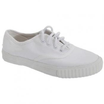 Dek Kids Junior Lace White Canvas Gym Sneakers