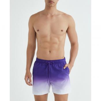 Bañador Tommy Jeans de hombre de largo medio con efecto degradado lila y blanco - XL